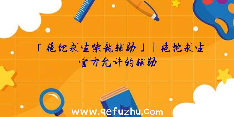 「绝地求生紫龙辅助」|绝地求生官方允许的辅助